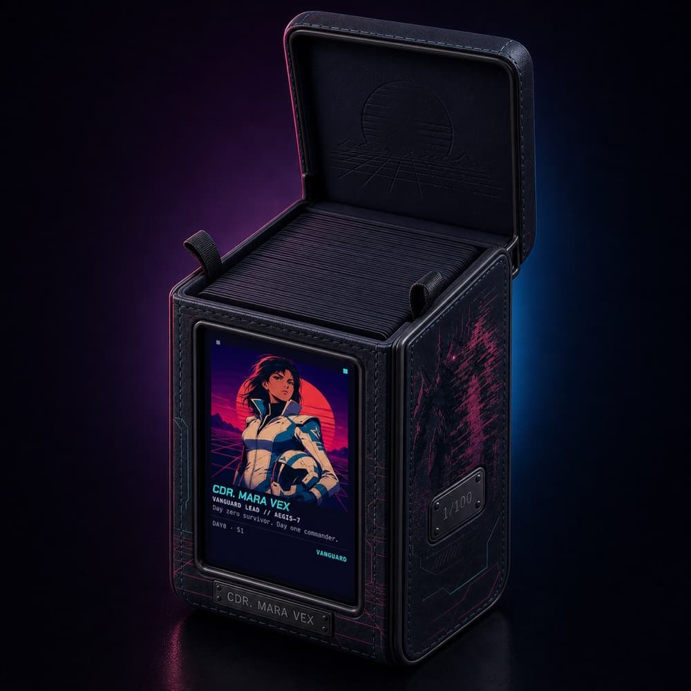 Open CDR. Mara Vex DigiDeck collector box holding the Day0 starter cards
